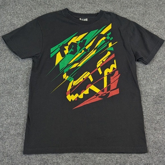 Fox Racing Other - Fox Racing Mens T-Shirt Medium Black Rasta Fox Head Logo Graphic 2010 Motocross